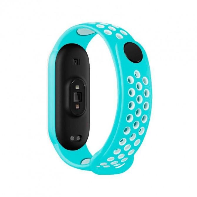 Ремешок для Xiaomi Mi Band 3/4 SPORT Mint/White-1