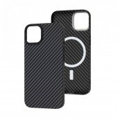 Чехол TPU+PC Carbon with MagSafe для Apple iPhone 14 (6.1 Чехол TPU+PC Carbon with MagSafe для Apple iPhone 14 (6.1