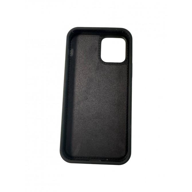 Силиконовый чехол (с кольцом) для iPhone 12/12 Pro Черный FULL-3