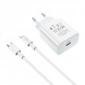 МЗП 1USB + Type-C Borofone BA38A Plus PD+QC3.0 + Type-C to Lightning White