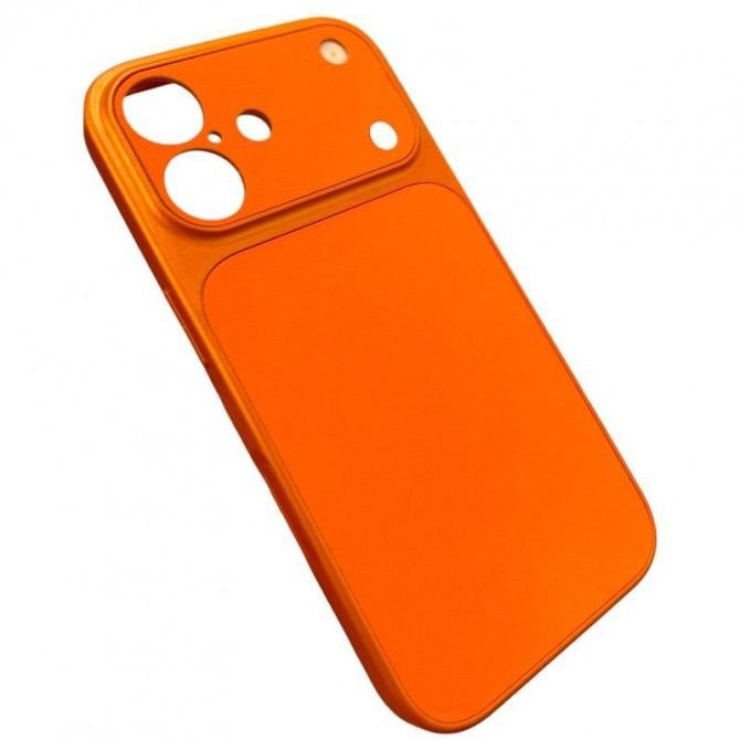 Накладка PC+Leather для iPhone 17 Помаранчевий-2