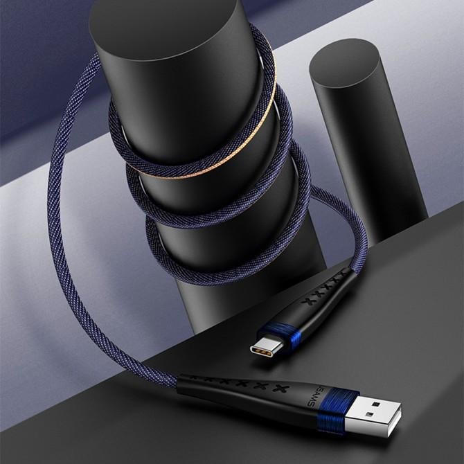 Кабель Usams U11 US-SJ250 Type-C - USB 1.2m Blue (SJ250USB02)-3