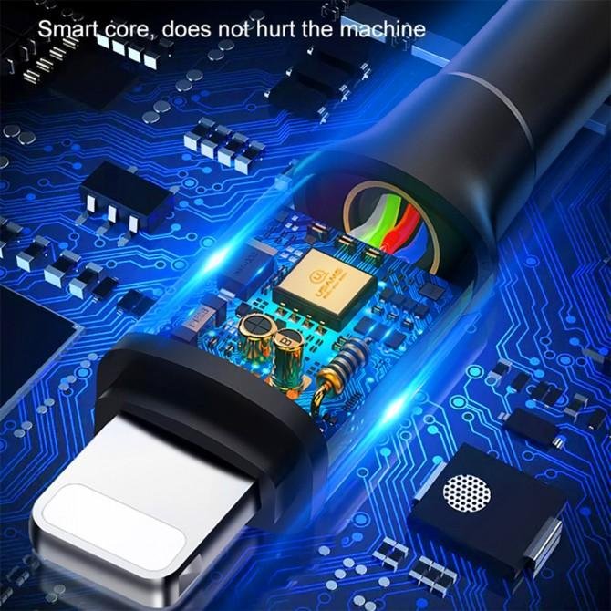 Кабель Usams U14 US-SJ259 Braided Lightning Data&Charging 1.2m Чёрный (SJ259USB01)-2