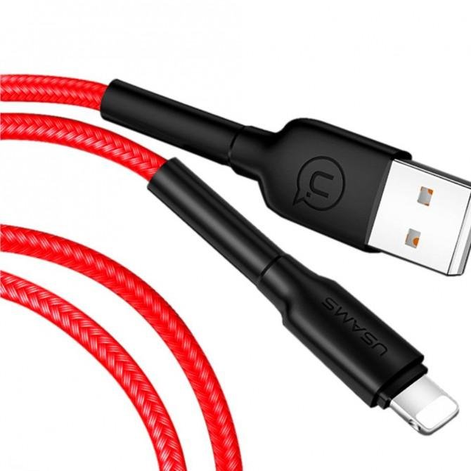 Кабель Usams U14 US-SJ259 Braided Lightning Data&Charging 1.2m Красный (SJ259USB02)