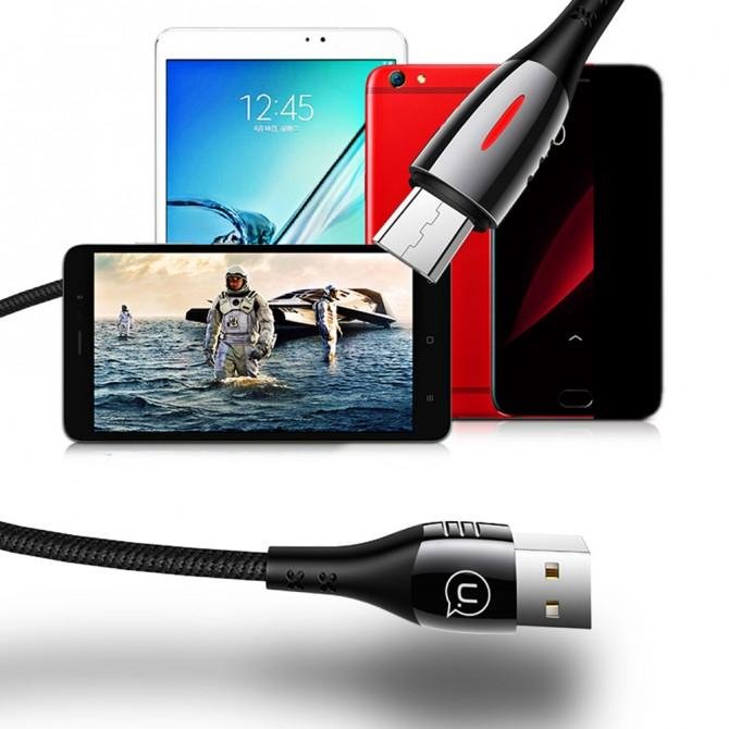 Кабель Usams U-Tone US-SJ346 Smart Power-off Micro 1.2m Чёрный (SJ346USB01)-2