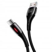Кабель Usams U-Tone US-SJ305 Smart Power-off Type-C 1.2m Чорний (SJ305USB01)