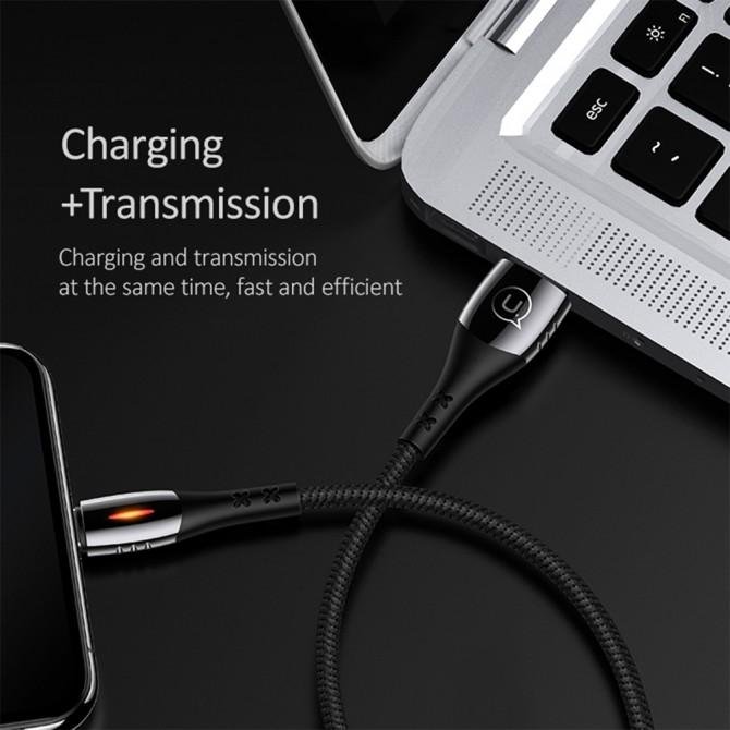 Кабель Usams U-Tone US-SJ305 Smart Power-off Type-C 1.2m Чёрный (SJ305USB01)-2