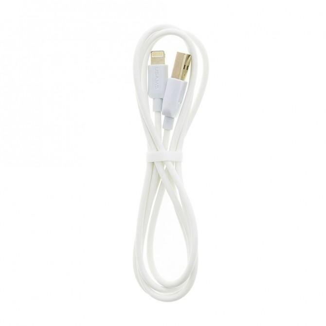 Мережевий зарядний пристрій Usams T21 Single USB + lightning cable, 2.1A Білий (T21OCLN01)-3