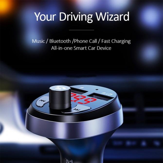 ФМ модулятор Usams US-CC062 C11 Чорний-2