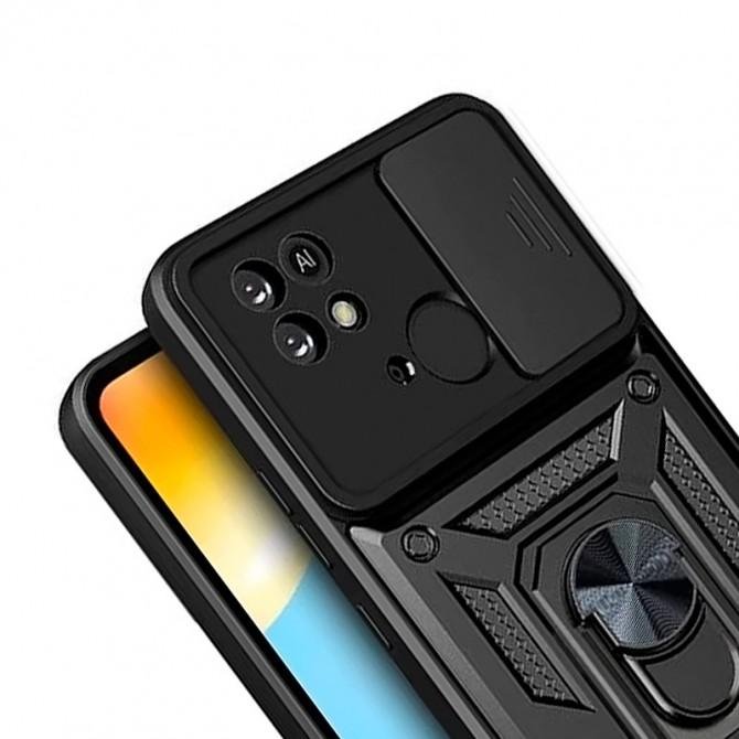 Чехол HONOR Hard Defence Series Xiaomi Poco C40 Black (with Camshield and magnet)-1