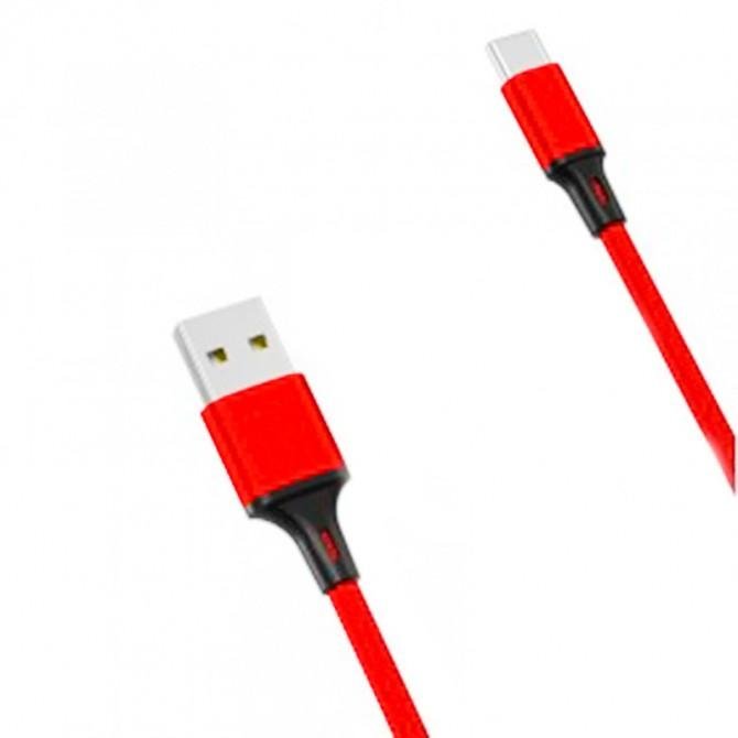 Кабель USB XO NB143 Braided Type-C 1.5A/2m Red