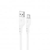 Кабель Hoco X97 Crystal color silicon cable Type-C White 1m