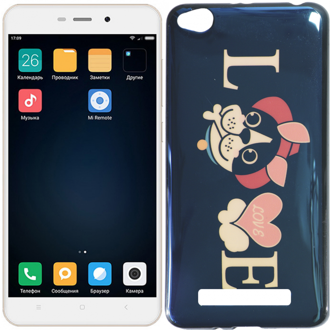 Чехол U-Like Picture series для Xiaomi Redmi 4a Love Black
