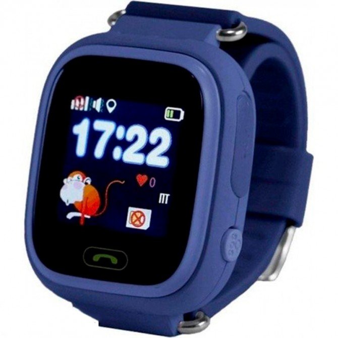 Детские умные часы SMART BABY TD-02 with GPS Dark blue