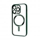 Силиконовый чехол SHINING with MagSafe для iPhone 12 Темно Зеленый