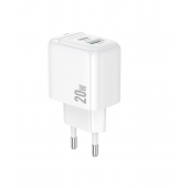 Сетевое ЗУ 1USB + Type-C Borofone BAS44A PD20W+QC3.0 White