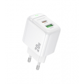 Сетевое ЗУ 1USB + Type-C Borofone BAS44A PD20W+QC3.0 White