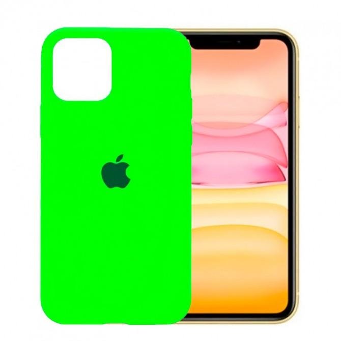 Оригинальный силиконовый чехол для iPhone 11 Pro Салатовый FULL-1
