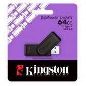 Флеш-накопичувач Kingston USB 64GB DT Exodia S Black USB 3.2