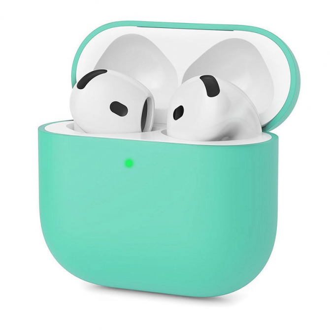 Чохол U-Like Silicone Protective Case For Airpods 4 Microfibre Mint