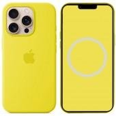 Силиконовый чехол для iPhone 16 Pro Max Yellow FULL