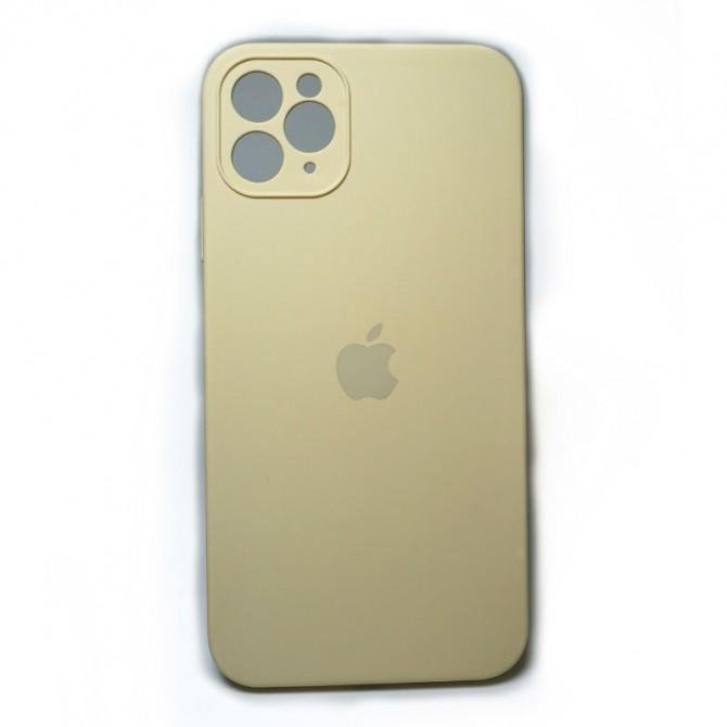 Силиконовый чехол для iPhone 11 Pro Max Молочный FULL (SQUARE SHAPE)