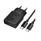 етевое зарядное устройство N72 Speed ultra-thin PD 20W/1 USB-C+ Type-C Cable Black