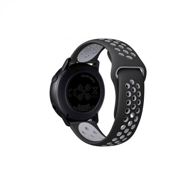 Ремінець універсальний 22mm N Sport для Samsung/Amazfit/Huawei Black/Grey