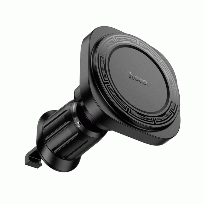 Холдер Hoco H28 Rainbow ring magnetic car holder (air outlet) Black-1