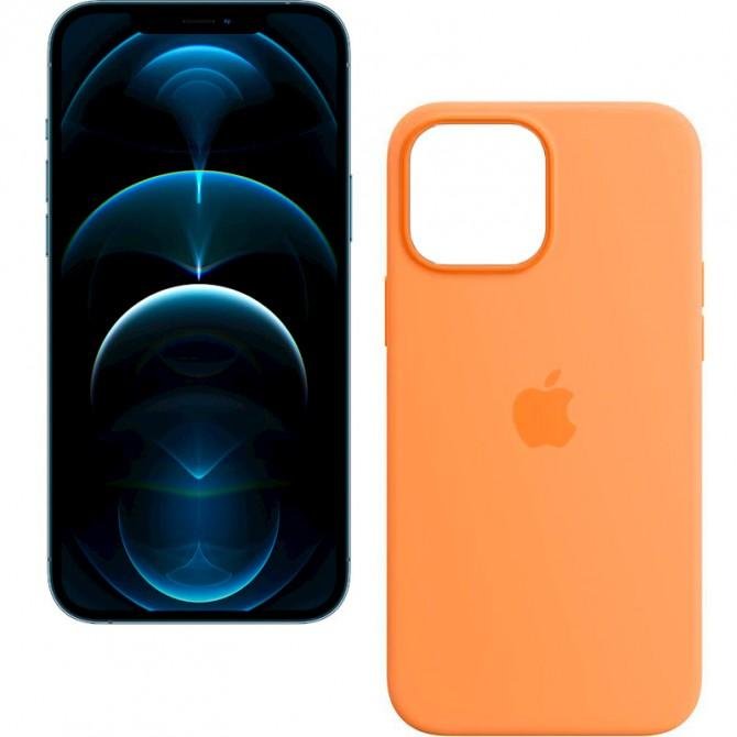 Оригінальний силіконовий чохол для iPhone 12 Pro Max Світло Помаранчевий-3