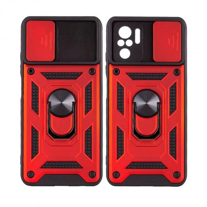 Чехол HONOR Hard Defence Series Xiaomi Redmi Note 10/10S Red (with Camshield and magnet)-1
