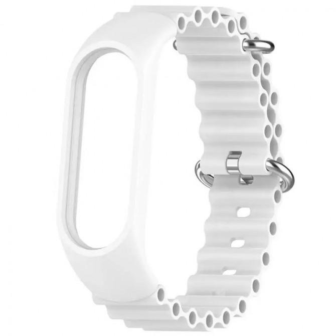 Ремінець для браслета Mi Band 5/6/7 (Ocean) White