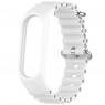 Ремешок для браслета Mi Band 5/6/7  (Ocean) White