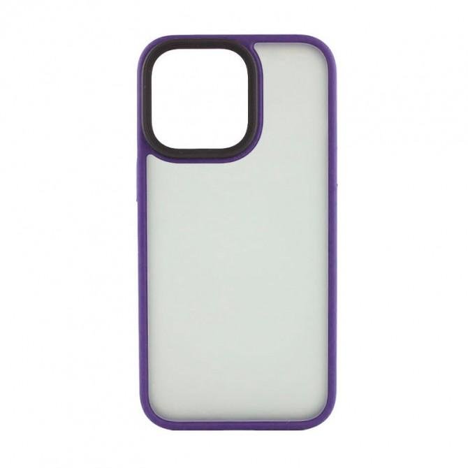 Чехол TPU+PC Metal Buttons для Apple iPhone 13 (6.1") Темно Фиолетовый