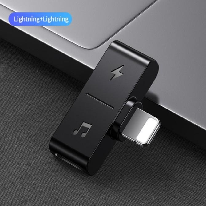 Адаптер Usams US-SJ384 AU12 Lightning -> 2 Lightning Чорний-1