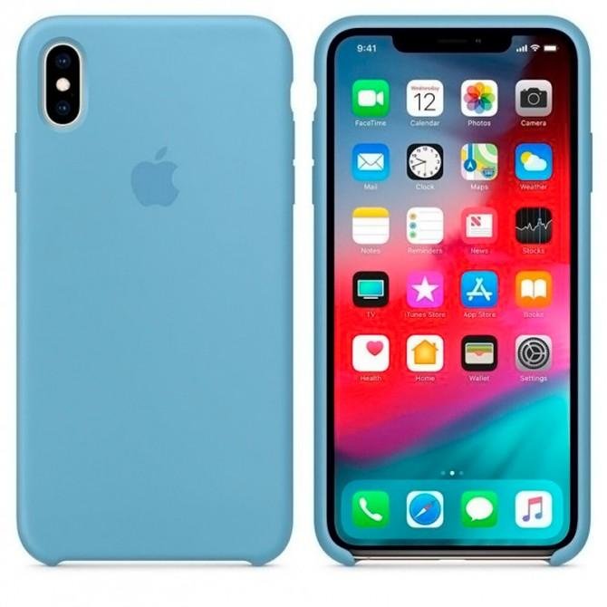 Оригинальный силиконовый чехол для iPhone X/Xs Шалфей-1