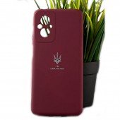 Накладка U-Like Soft для Xiaomi Poco M5 Тризуб Бордовый Накладка U-Like Soft для Xiaomi Poco M5 Тризуб Бордовый