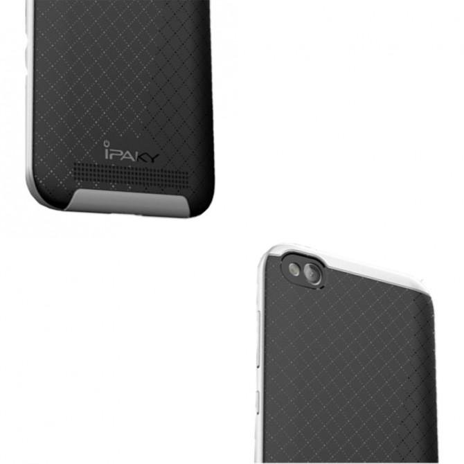 Накладка iPaky Carbon TPU + Bumper для Xiaomi Redmi 5 Silver-3