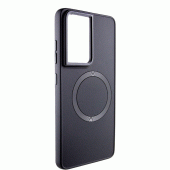 TPU чехол Bonbon Metal Style with MagSafe для Samsung Galaxy S23 Ultra Черный