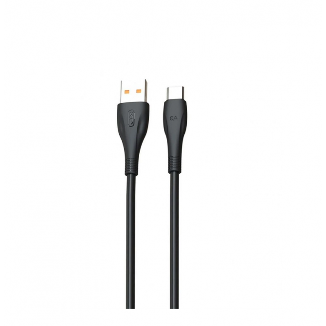Кабель USB XO NB185 Type-C 6A/1m Black