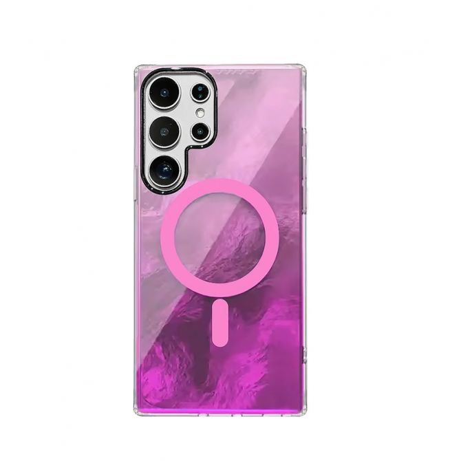 Чохол TPU Shiny Mountain (MagFit) для Samsung Galaxy S25 Ultra Pink