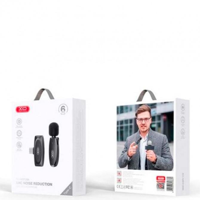 Мікрофон XO MKF08A Type-C wireless Collarclip Чорний-2