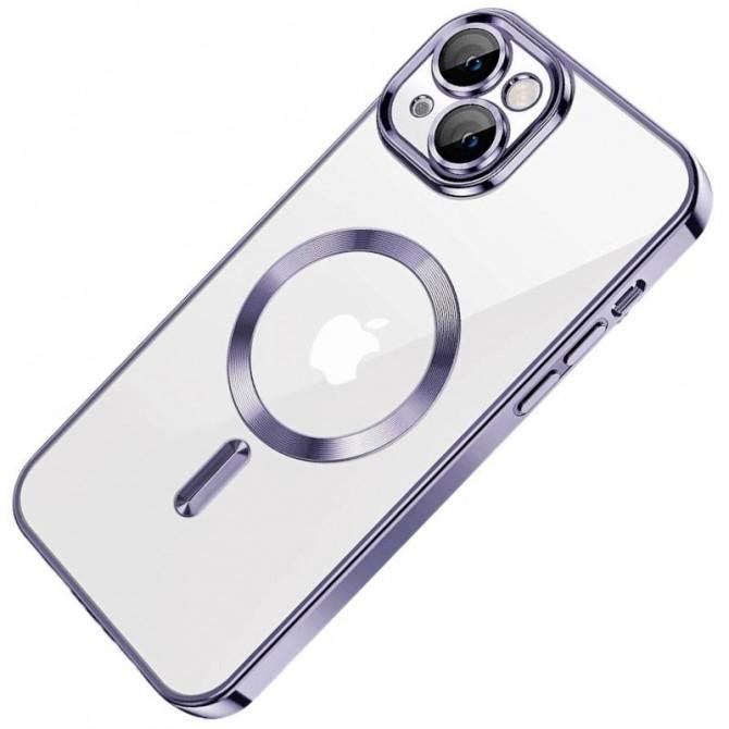 Силиконовый чехол SHINING with MagSafe для iPhone 14 Фиолетовый-1