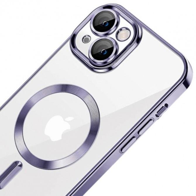Силиконовый чехол SHINING with MagSafe для iPhone 14 Фиолетовый-2