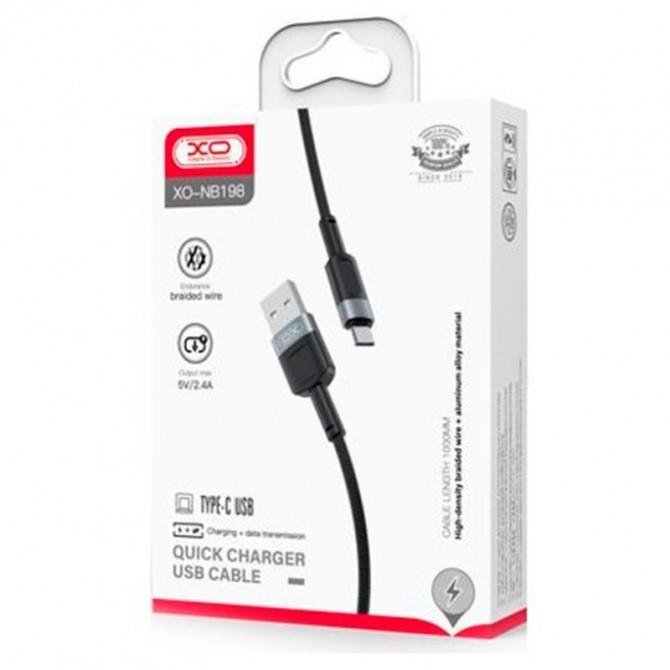 Кабель USB XO NB198 QC Type-C 2.4A/1m Black-1