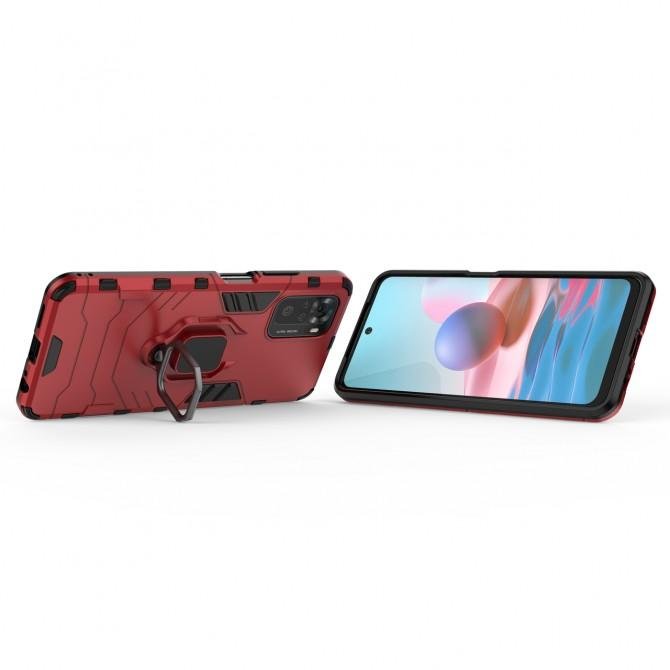 Чехол HONOR Hard Defence Series Xiaomi Redmi Note 10 Pro Red (with magnet)-1