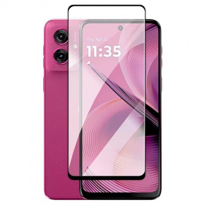 Захисне скло для MOTO G55 Full Glue (0.3 мм, 2.5D, чорне) ЛЮКС