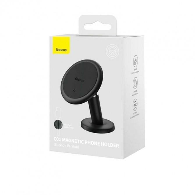 Холдер Baseus C01 Magnetic Phone Holder (Stick-on Version) Black-2