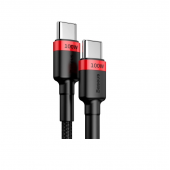 Кабель Baseus Cafule Type-C/Type-C PD2.0 (20V 5A) (CATKLF-AL91) Black/Red 2m Кабель Baseus Cafule Type-C/Type-C PD2.0 (20V 5A) (CATKLF-AL91) Black/Red 2m
