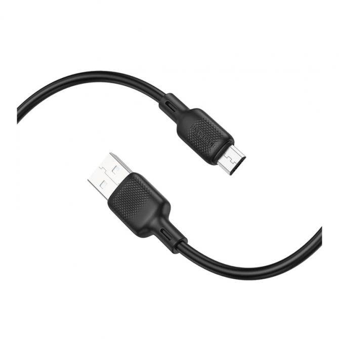 Кабель Borofone BX113 Lenny MicroUSB Black 1m-1